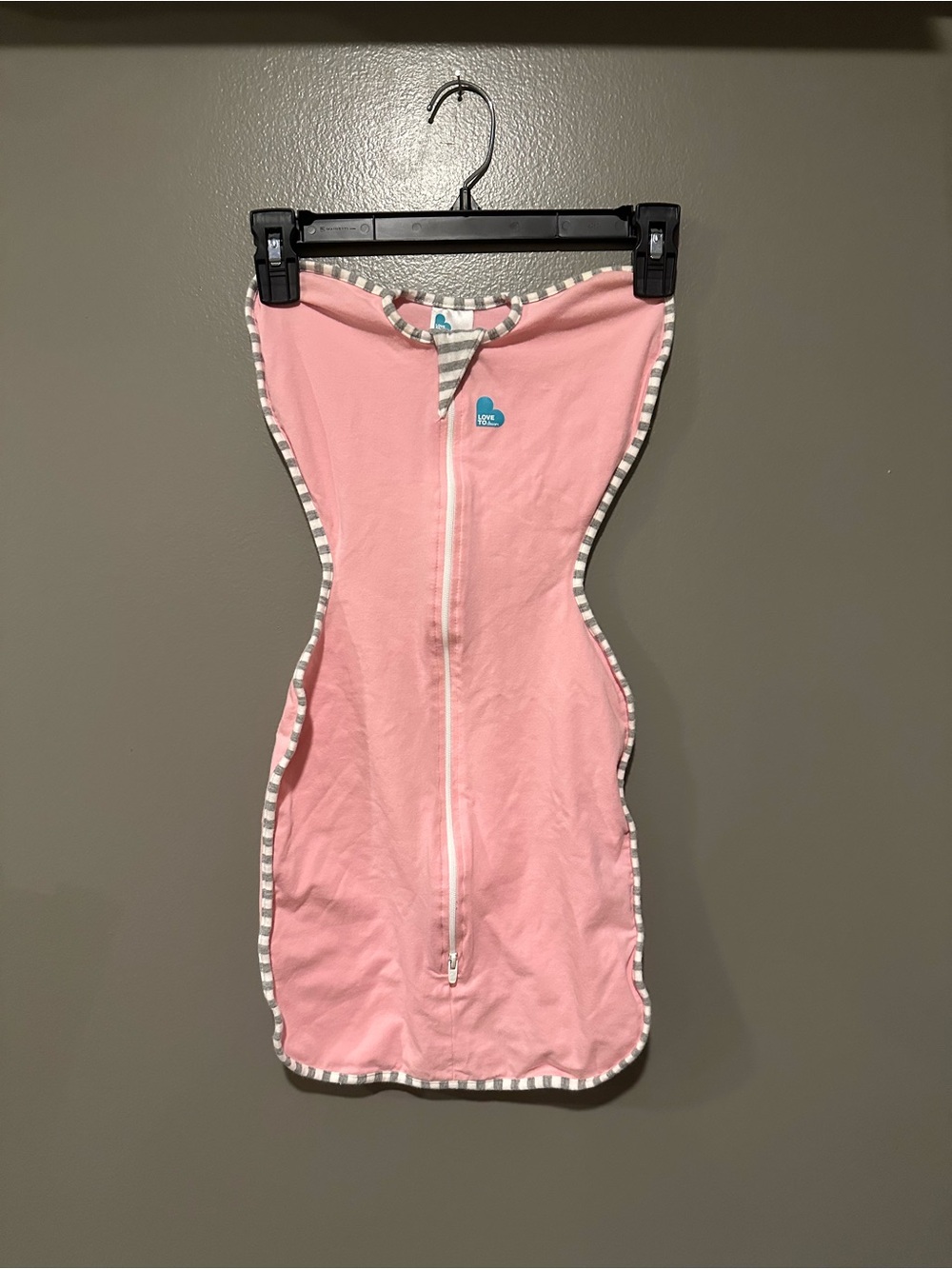 Love to Dream Pink Swaddle Up Original with Gray-White Trim